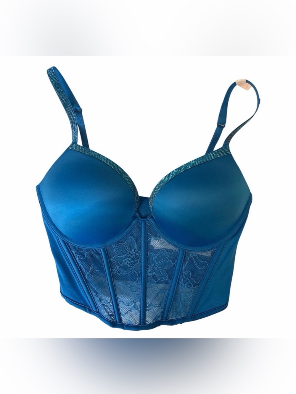 Victoria's Secret Electric Blue Longline Push-Up Bustier - Picture 2 of 6